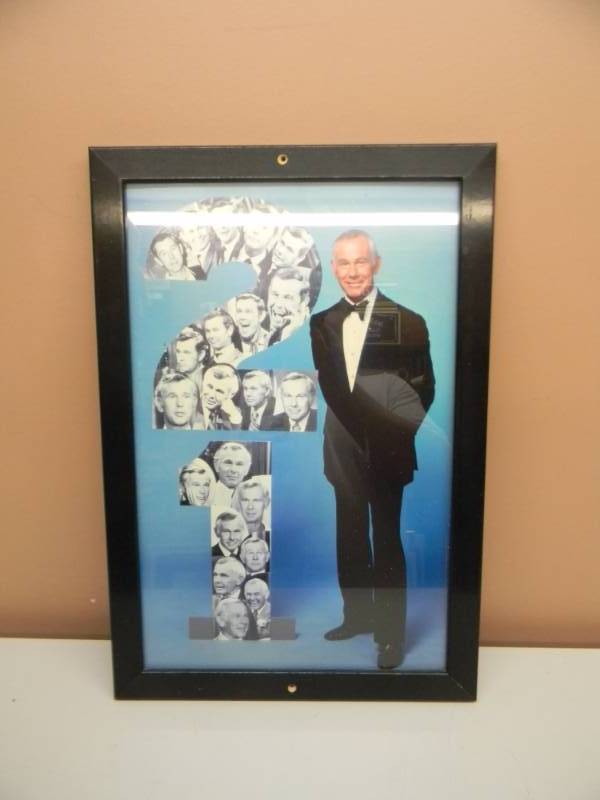 lot 27 image: VINTAGE Johnny Carson Poster 21 Years on The Tonight Show - FRAMED - APPROX 15 BY 22 - SEE PICTURES
