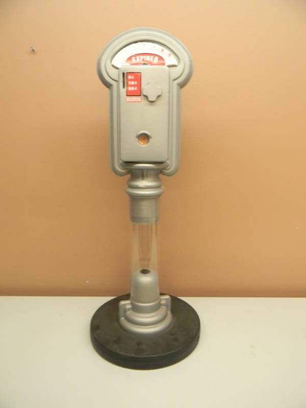 lot 48 image: Vintage Fantazia Marketing Corp Plastic Parking Meter Coin Bank - APPROX 28 - SEE PICTURES