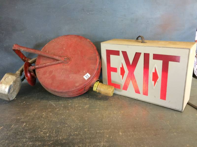 Retractable Extension Cord and Electric Exit Sign