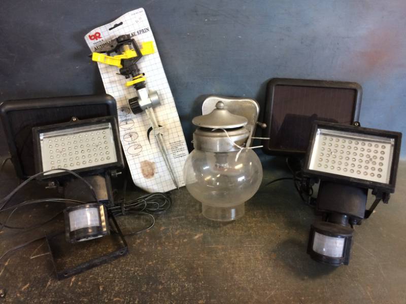Outdoor Light and Sprinkler