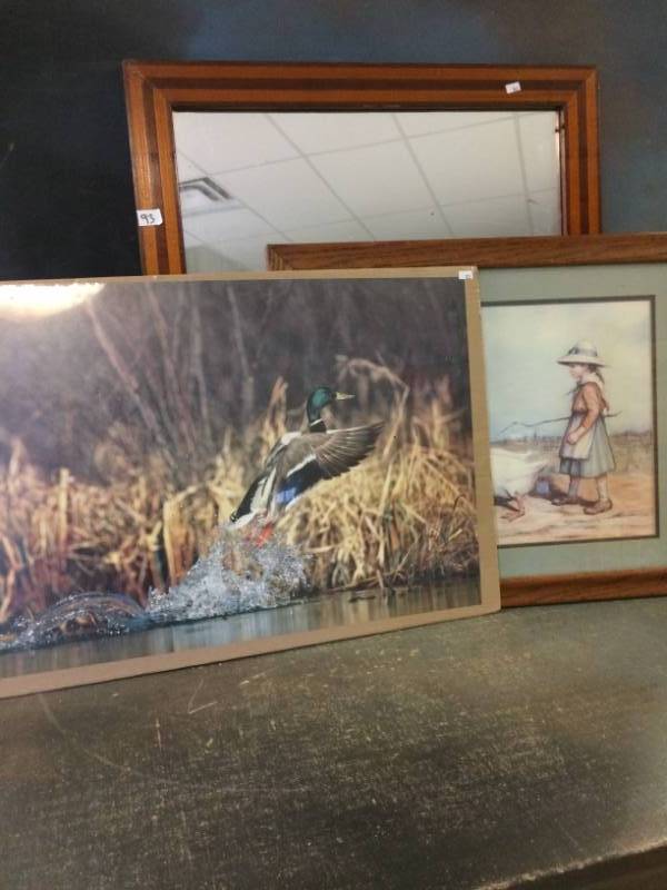 Mirror and Framed Artwork