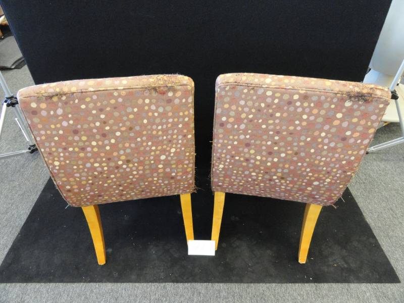 lot 41 image: Two Mid Century Style Custom Made Chairs