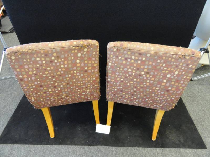 lot 46 image: Two Mid Century Style Custom Made Chairs