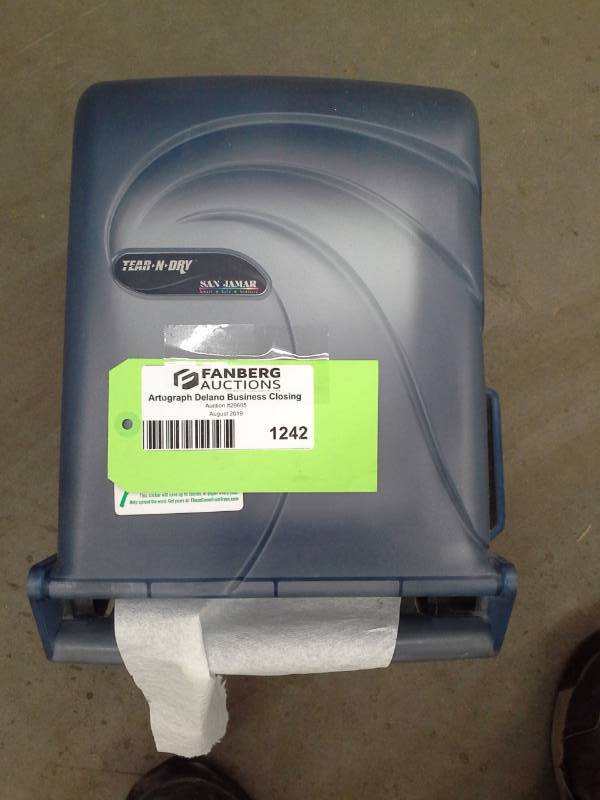 lot 1242 image: San Jamar Tear-N-Dry Wall-Mount Paper Towel Dispenser