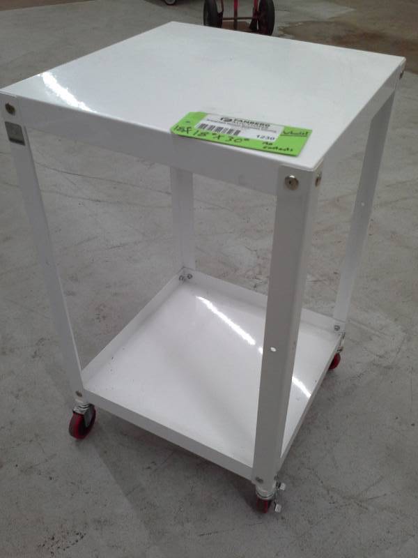 lot 1230 image: Rolling 2-Tier Metal Utility Cart