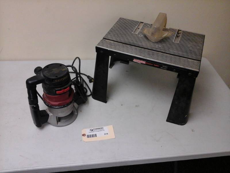 lot 916 image: Craftsman Electronic Router  315.175098, Router Table 925560