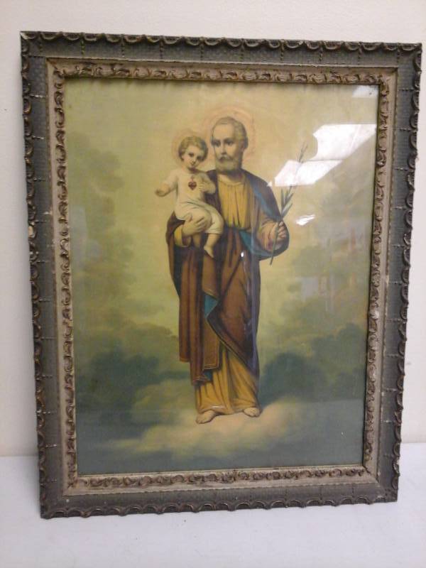 lot 922 image: Religious Decorative-Framed Wall Art