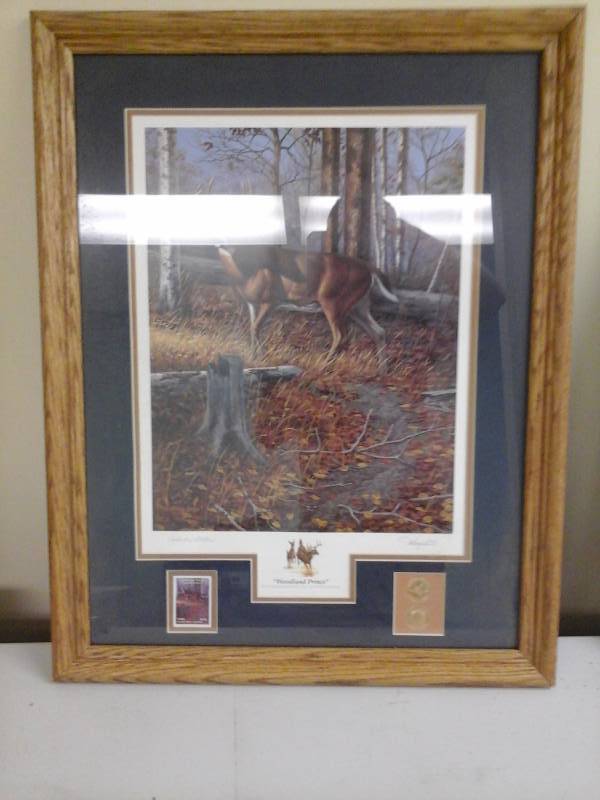 lot 928 image: Woodland Prince by Harry Artist Collectors Edition Signed Framed Matted Artwork
