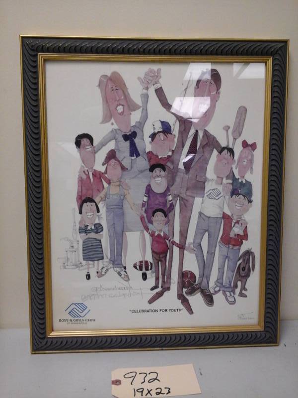 lot 932 image: Boys & Girls Club Celebration For Youth Framed Wall Art