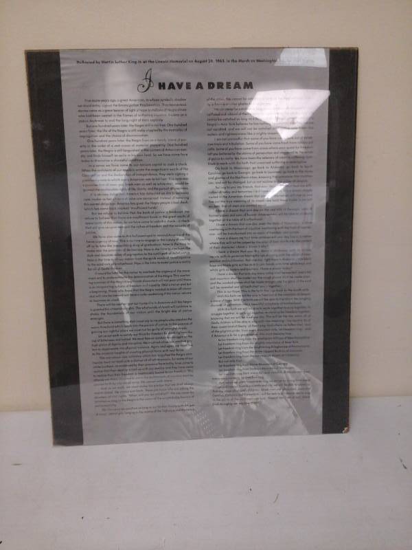 lot 937 image: Martin Luther King I Have A Dream Wall Art