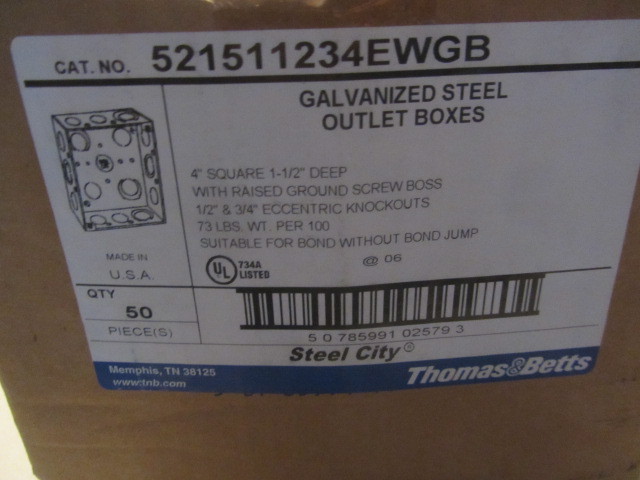 lot 14 image: Galv Steel Outlet Boxes