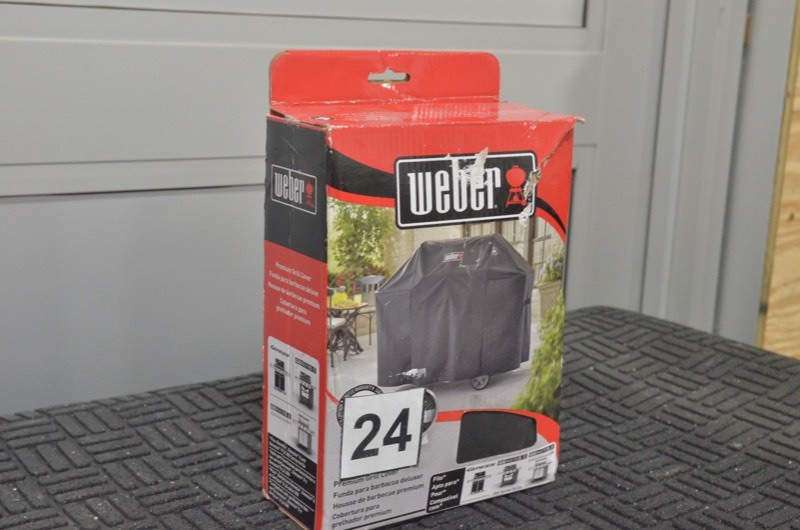 lot 24 image: WEBER Genesis II 3 Burner Premium Gas Grill Cover