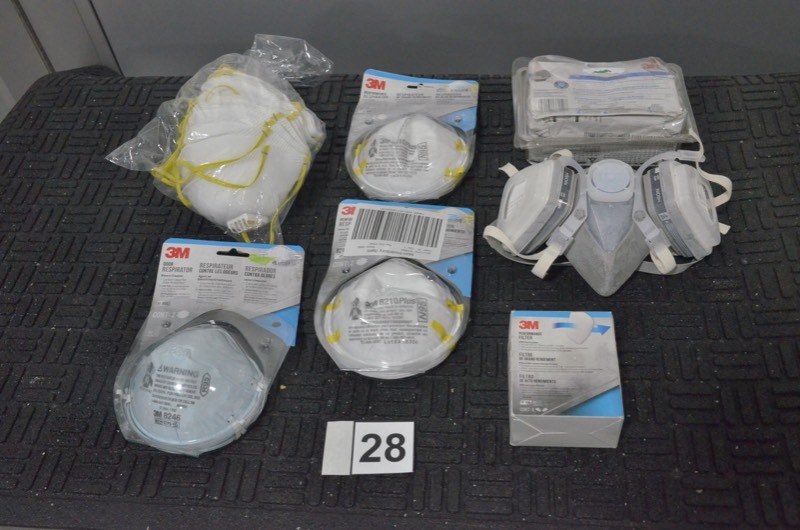 lot 28 image: 3M MaskRespirator mixed lot of odor particulate, dust, vapor filters and dust masks