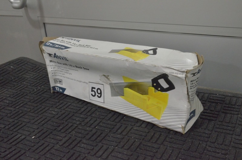 lot 59 image: ANVIL 14 in. Miter Box and Saw Set