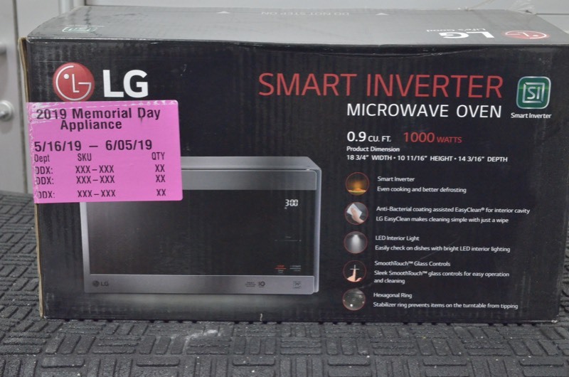 lot 75 image: LG Electronics-NeoChef 0.9 cu. ft. Countertop Microwave in Stainless Steel