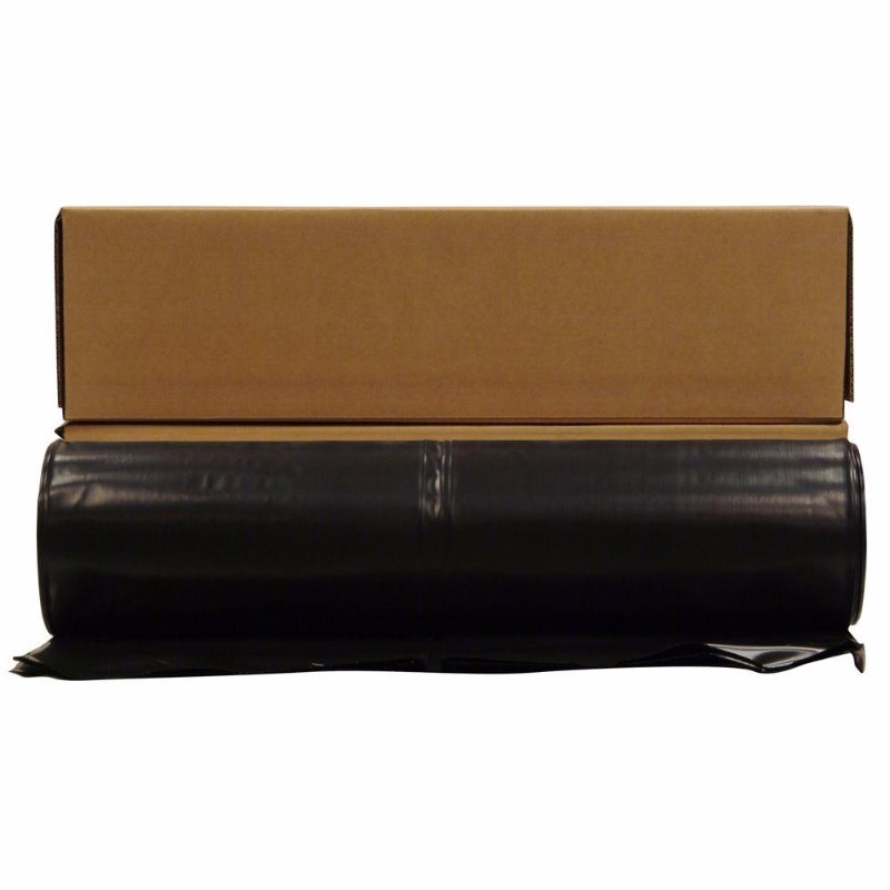 lot 77 image: HUSKY 32 ft. x 100 ft. Black 4 mil Plastic Sheeting- Lot of 2