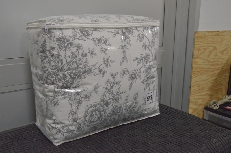 lot 93 image: StyleWell Livia 3-Piece Charcoal Toile King Comforter Set