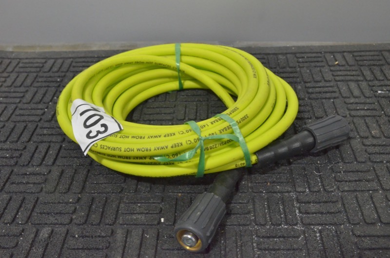 lot 103 image: Power Washer Hose 3300 psi