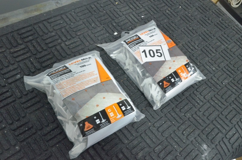 lot 105 image: RIGID LevelMax Anti-Lippage and Spacing System Cross Stem- Lot of 2 bags