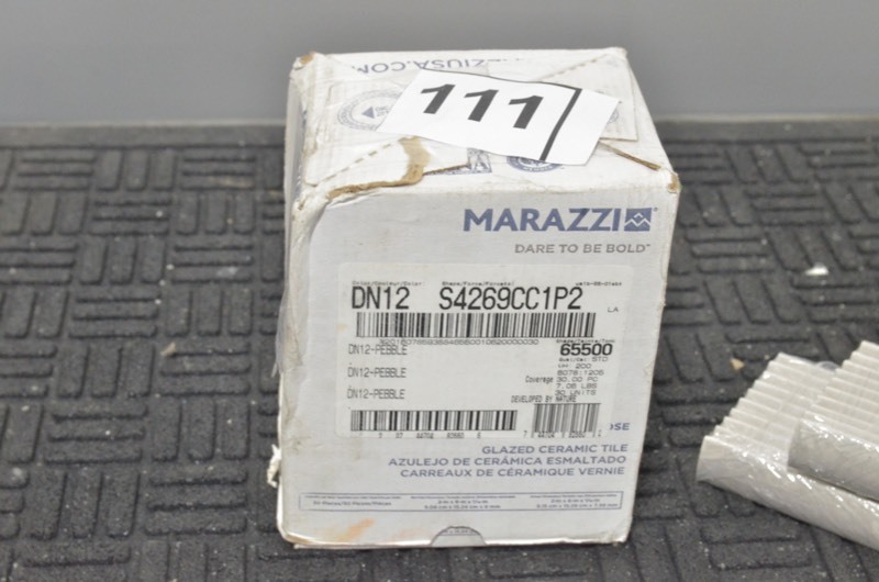 lot 111 image: MARAZZI Bullnose Glazed Ceramic Tile Lot
