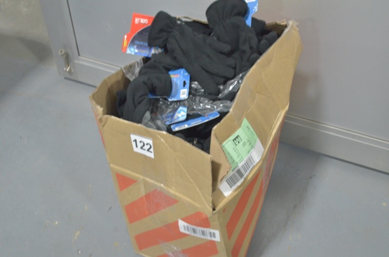 lot 122 image: Winter Glove lot- Huge Box of NEW fleece gloves (LargeXL)