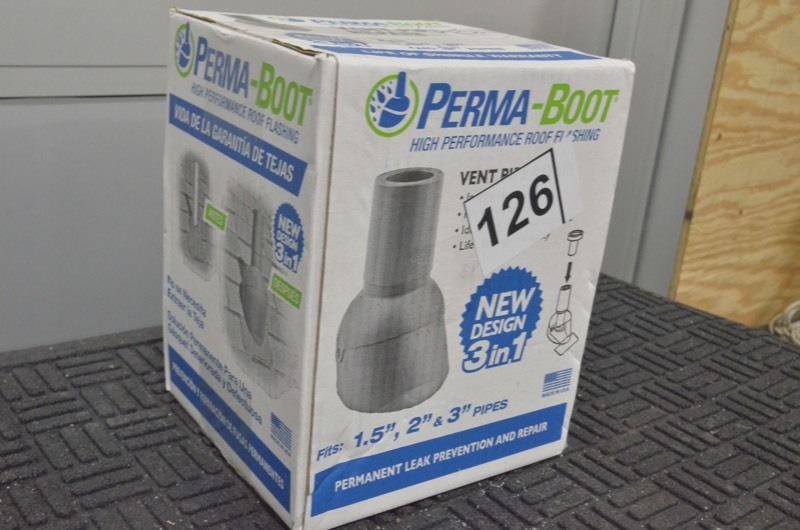 lot 126 image: PERMA BOOT Pipe Boot Repair for 2 in. I.D. Vent Pipe Black Color