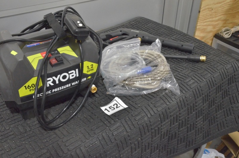 lot 152 image: RYOBI 1,600 PSI 1.2 GPM Electric Pressure Washer (Pre-Owned)
