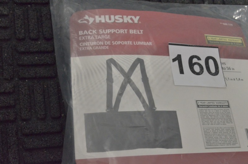 lot 160 image: HUSKY Extra Large Black Back Support Belt