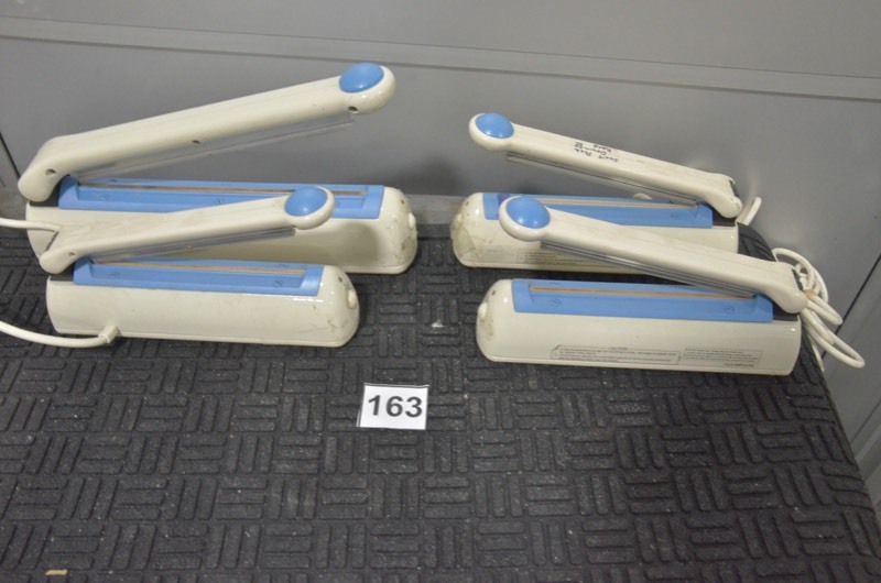 lot 163 image: Impulse sealers-Lot of pre-owned and untested various size Impulse Sealers