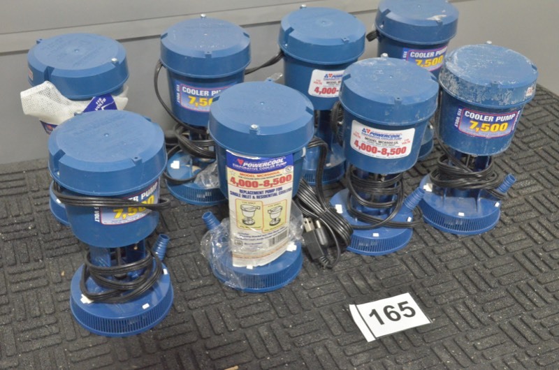 lot 165 image: POWERCOOL Evaporative Cooler Pumps 4,000-8,500cfm Lot of like-new and used