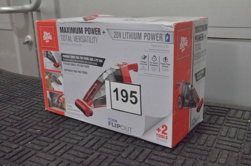 lot 195 image: Dirt Devil FlipOut 20-Volt Cordless Handheld Vacuum Cleaner