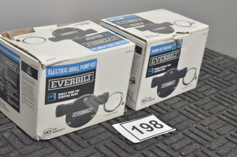 lot 198 image: Everbilt 300 GPH Drill Pump Kit-Lot of 2