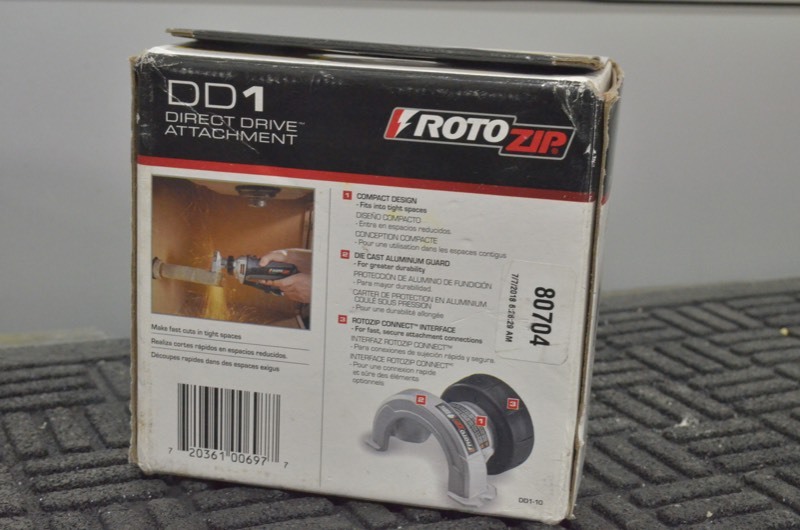lot 206 image: Rotozip 2-12 in. Direct Drive Cut-Off Rotary Tool Attachment for Cutting Steel and Copper and Plastic