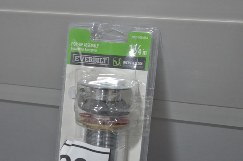 lot 222 image: EVERBILT 1-14 in. Chrome Pop-Up Assembly (OPEN BOX)