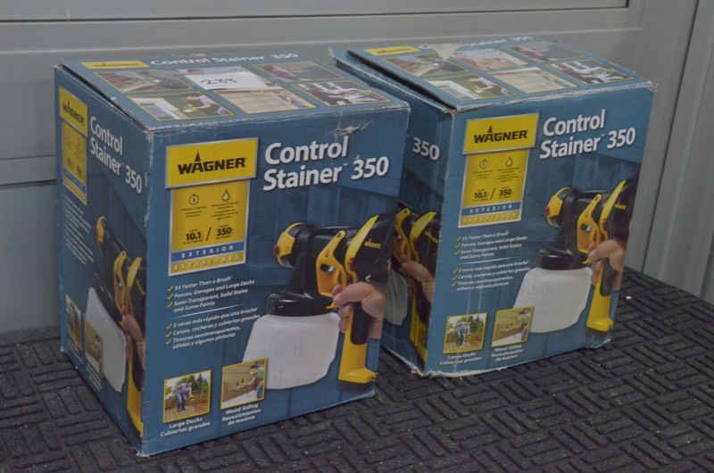 lot 287 image: Lot of 2 WAGNER Control Stainer 350 HVLP Handheld Sprayer (USEDTESTED)