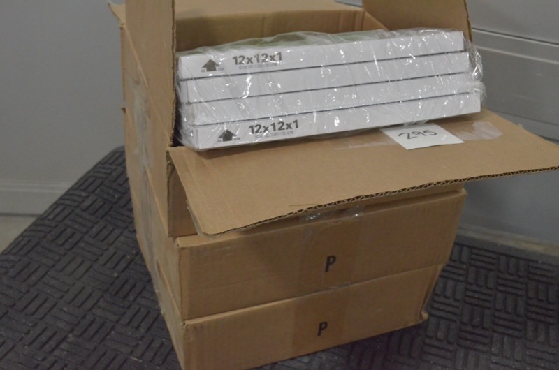 lot 295 image: Lot of 12 TRUE BLUE 12x12x1 Air Filters