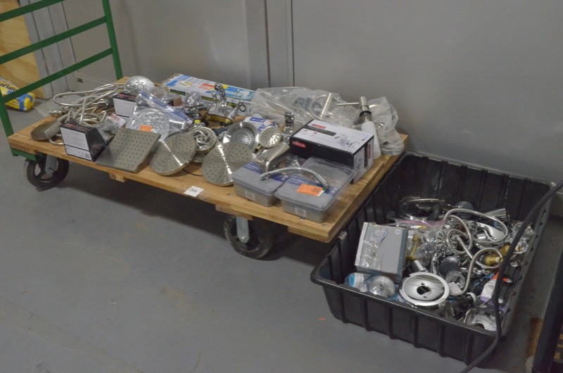 lot 304 image: Lot of Customer Returned MOEN, DELTA, SUNBEAM, GLACIER BAY, AMERICAN STANDARD Shower Heads, Faucets, Hardware (USEDOPEN BOX)