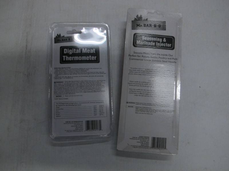lot B70 image: Mr. Bar-B-Q Grilling Duo - Digital Meat Thermometer  SeasoningMarinade Injector - NEW