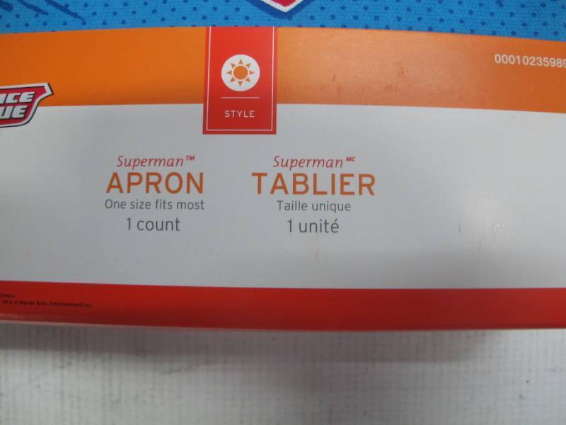 lot B62 image: Target Style Justice League Superman Apron - One Size Fits Most -