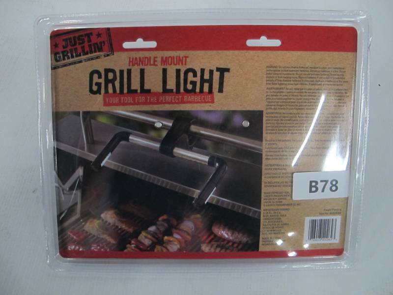 lot B78 image: Just Grillin Handle Mount Grill Light - NEW