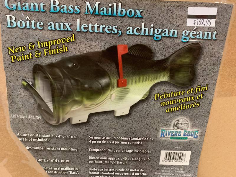 lot 1 image: New in Box Giant Bass Mailbox