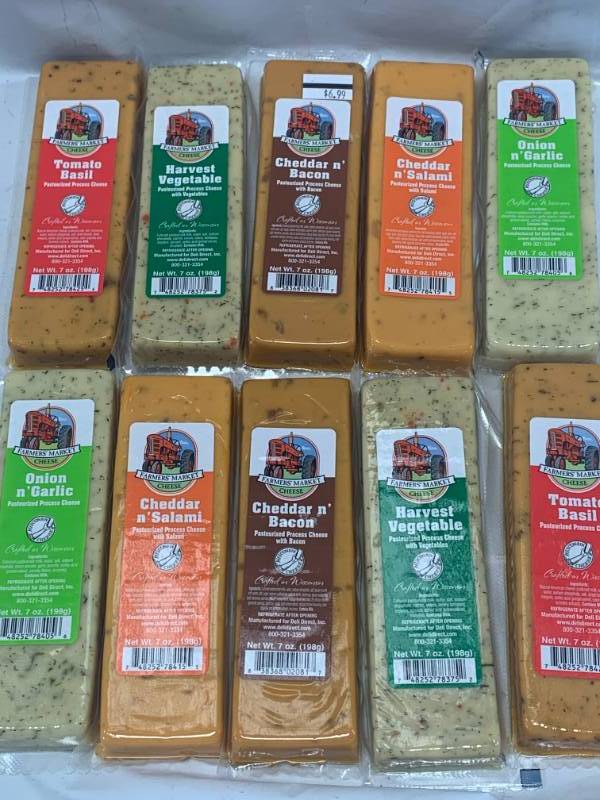 lot 24 image: Lot of 10 Wisconsin Farmers Market Cheese $69 retail  (best buy 022020)