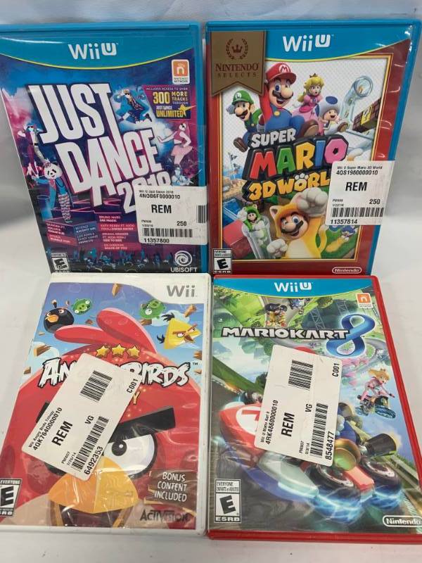 lot 37 image: Lot of 4 Nintendo Wii Games
