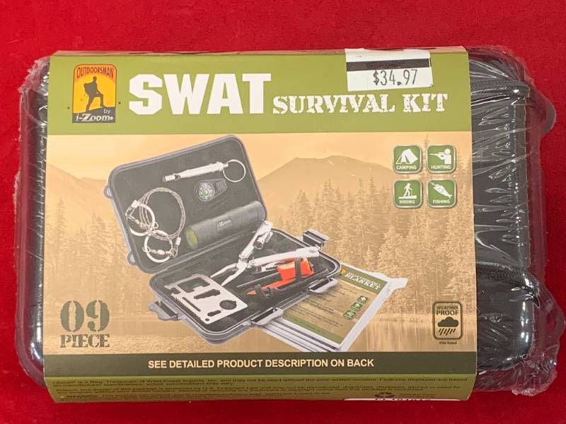 lot 38 image: New Swat 9pc Survival Kit