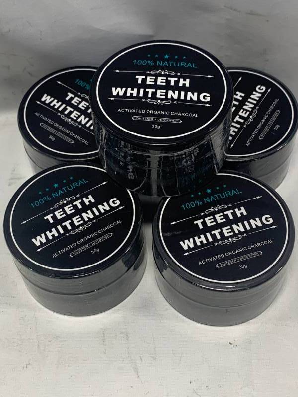 lot 41 image: Lot of 5 New Organic Charcoal Teeth Whitener