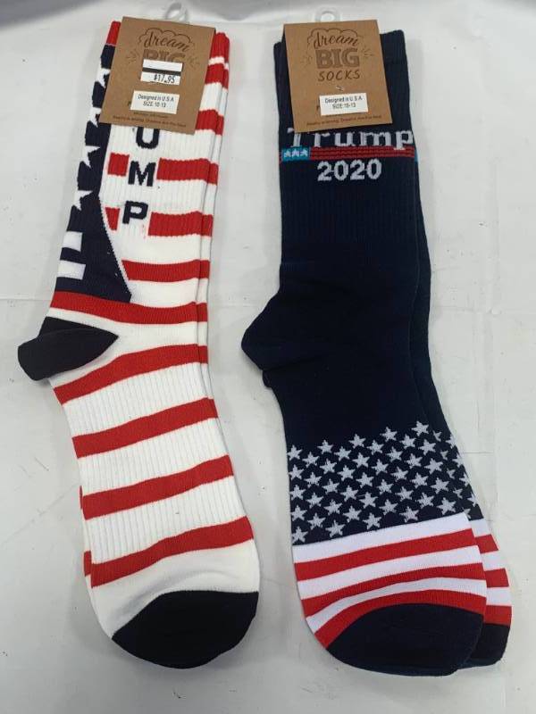 lot 52 image: 2 Pair of Donald Trump Socks