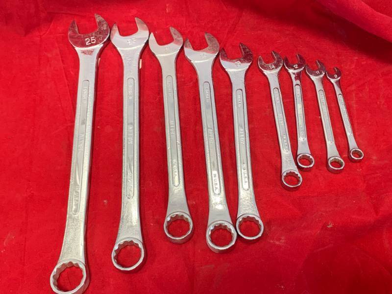 lot 59 image: New SK Tools 9pc Made in USA Wrench Set