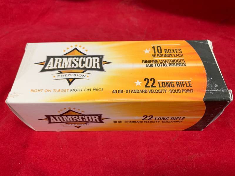 lot 81 image: 500 Rounds Armscor .22 Ammunition