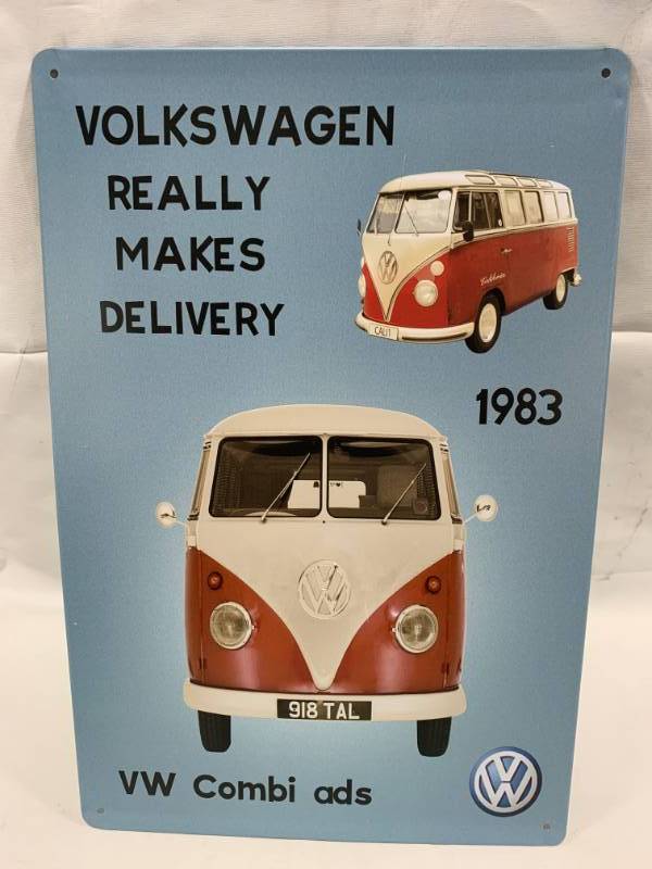 lot 84 image: VW Metal Sign