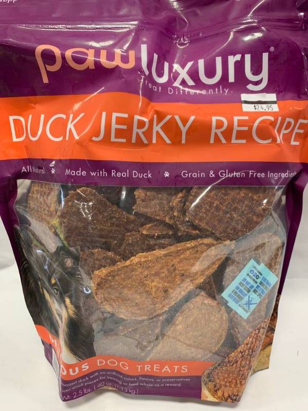 lot 90 image: Duck Jerky Dog Treats 2.5 Pounds  $24.95 at Costco